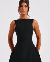 Boat neckline detail