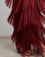 Fringe hem detail