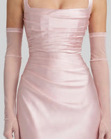 Ruched bust and waist detail