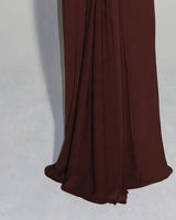 Draped chiffon skirt detail