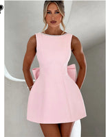 Carrie blush mini dress, supplier front view