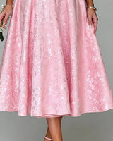 Blush floral jacquard fabric detail
