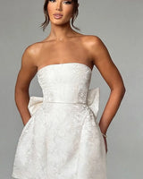 Strapless fitted bodice detail