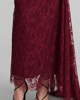 Floral lace skirt detail