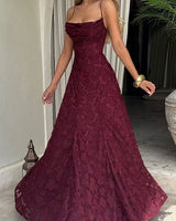 Francis cherry jacquard maxi dress, supplier front view