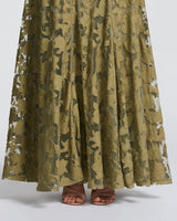 Floral jacquard hem detail