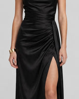 Asymmetric ruched waist detail