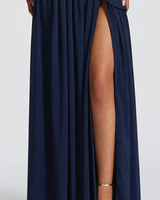Gathered chiffon skirt pleats detail