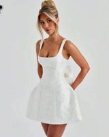 Orla ivory mini dress, supplier front view