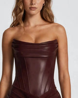 Folded cowl neckline band detail
