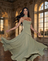 Patricia sage chiffon maxi dress – palace hall evening
