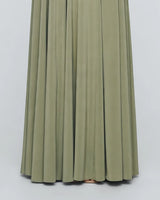 Sage chiffon maxi hem detail