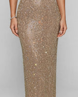 Crystal mesh waist detail