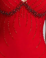 Radiating beadwork detail