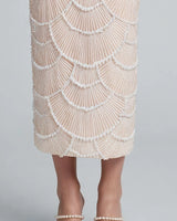 Scallop hem beading detail