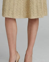 Pointelle knit texture detail