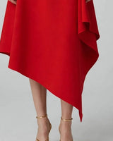 Asymmetric handkerchief hem detail