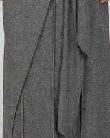 Close-up of draped sash panel on the skirt