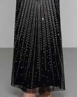 Rhinestone skirt detail