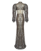 Shannon Maxi Dress-Silver