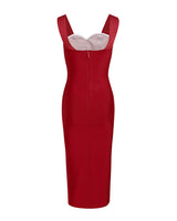 Salma Midi Dress-Red