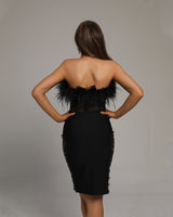 Clarissa Midi Dress-Black