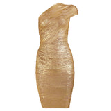 Lika Metallic Mini Bandage Dress
