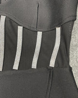 Elle Midi Dress-Black