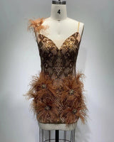 Brynlee Mini Dress-Brown