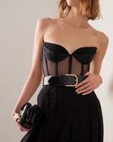 Karma Bodysuit Top - Black