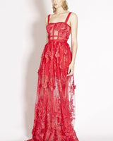 Elizabeth Maxi Dress-Red