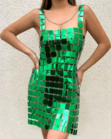 Gloria Mini Dress-Green