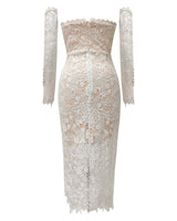 Janae MIDI DRESS-WHITE