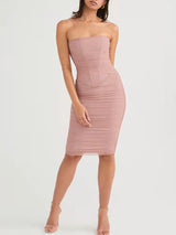 Ireland Midi Dress-Pink