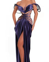 Autumn Maxi Dress-Blue