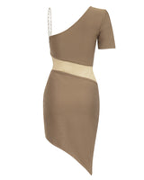 Saige Mini Dress-Brown