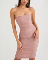 Ireland Midi Dress-Pink