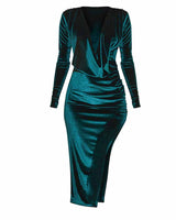 Penelope Midi Dress-Green