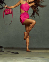 Kamora Mini Dress-Pink