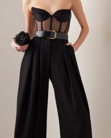 Karma Bodysuit Top - Black