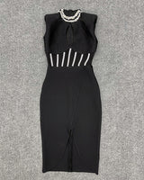 Elle Midi Dress-Black