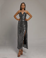 Averie Maxi Dress-Silver Grey
