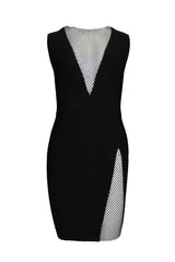 Konka Diamond Mini Dress - Black