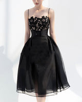 Luna Midi Dress-Black