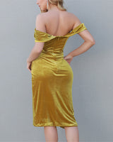 Kyleigh Midi Dress-Gold