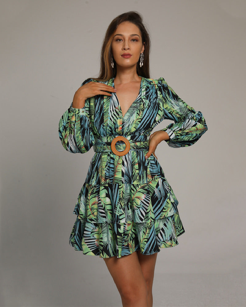 Cherish Mini Dress-Green – fashionmallonline.com