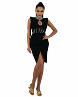 Elle Midi Dress-Black