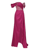 Helen Maxi Dress-Rose Red