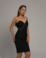 Cecilia Mini Dress-Black