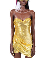 Kayla Mini Dress - Gold